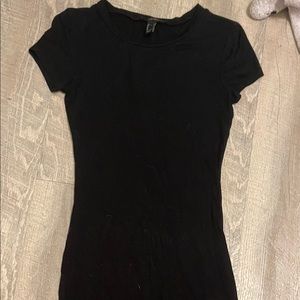 Midi black skintight dress
